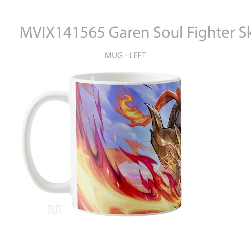 Mug Garen Soul Fighter Skin Lol Wild Rift Splash Art Cangkir Gamer - All-side / Desain