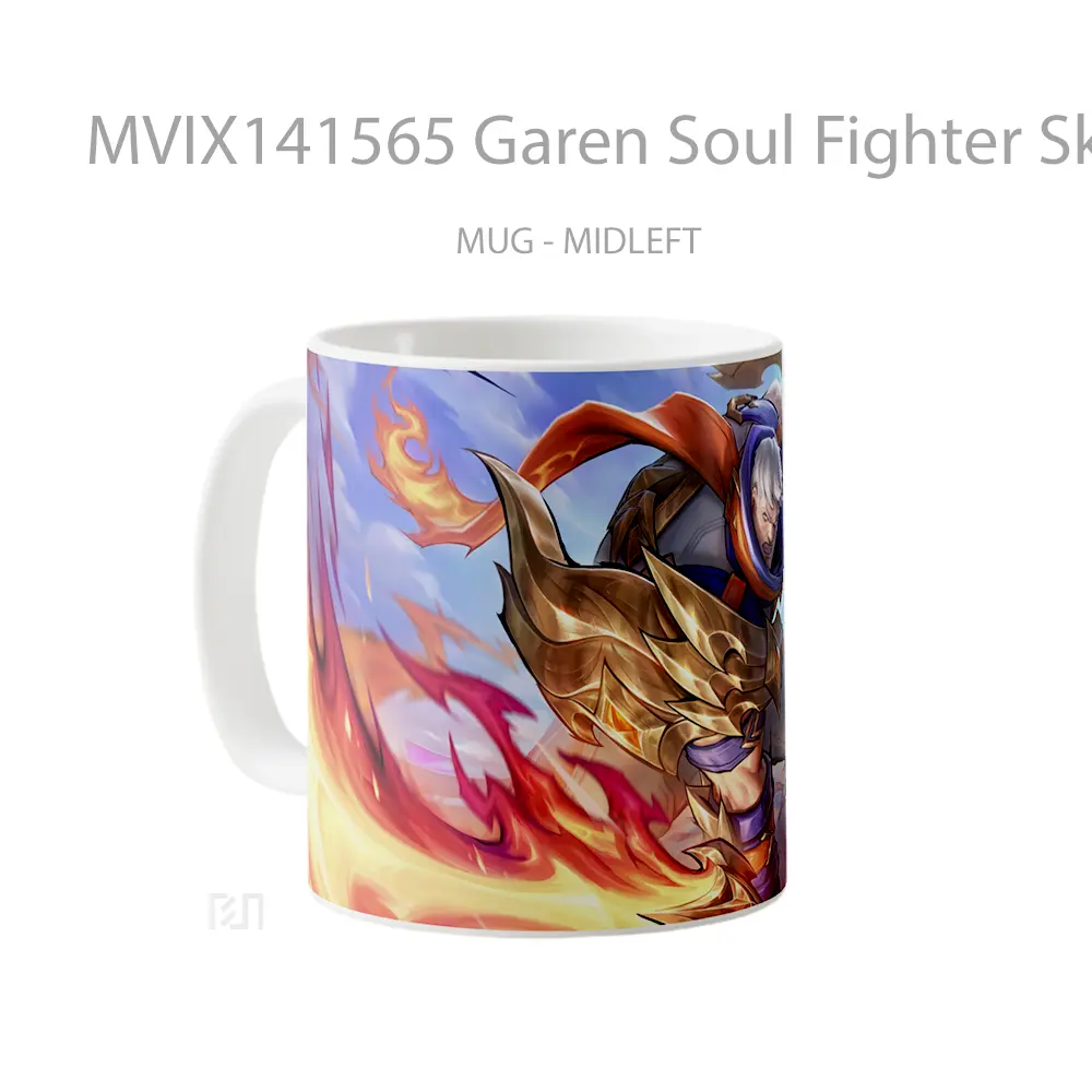 Mug Garen Soul Fighter Skin Lol Wild Rift Splash Art Cangkir Gamer - All-side / Desain