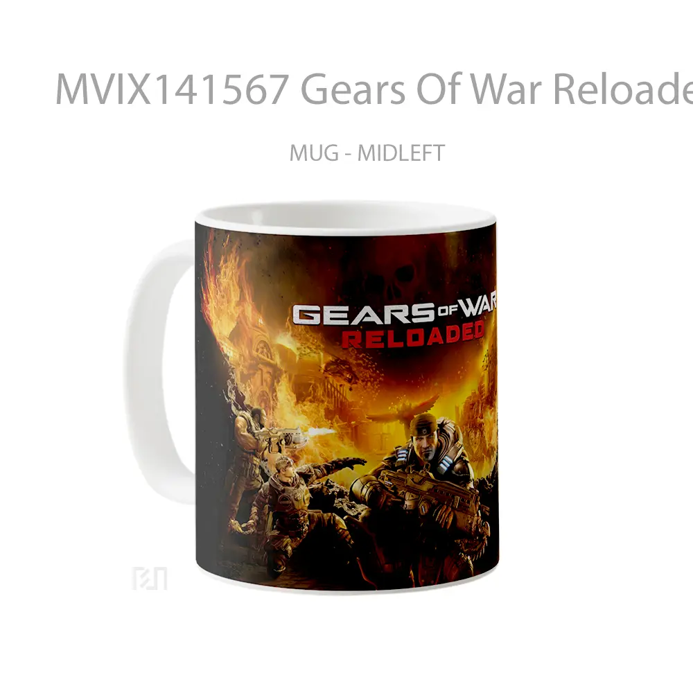 Mug Gears Of War Reloaded Gelas Keramik Unik - All-side / Desain