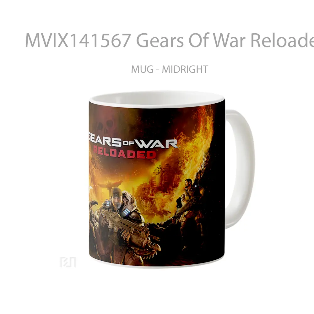 Mug Gears Of War Reloaded Gelas Keramik Unik - All-side / Desain