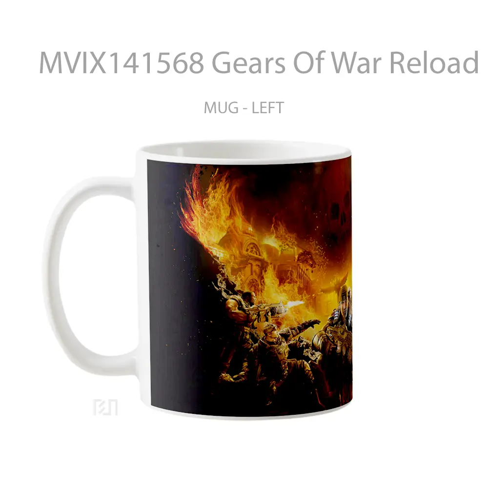 Mug Gears Of War Reload Gelas Keramik Unik - All-side / Desain