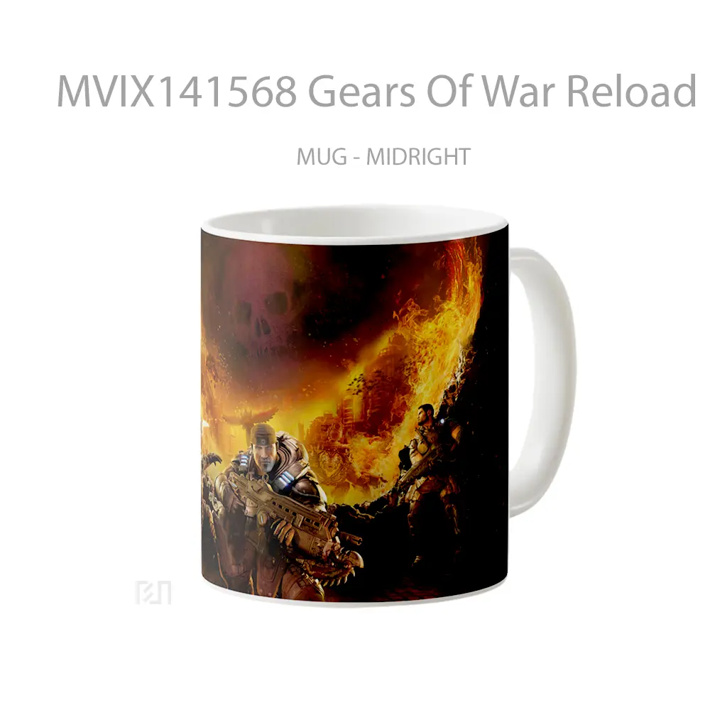 Mug Gears Of War Reload Gelas Keramik Unik - All-side / Desain