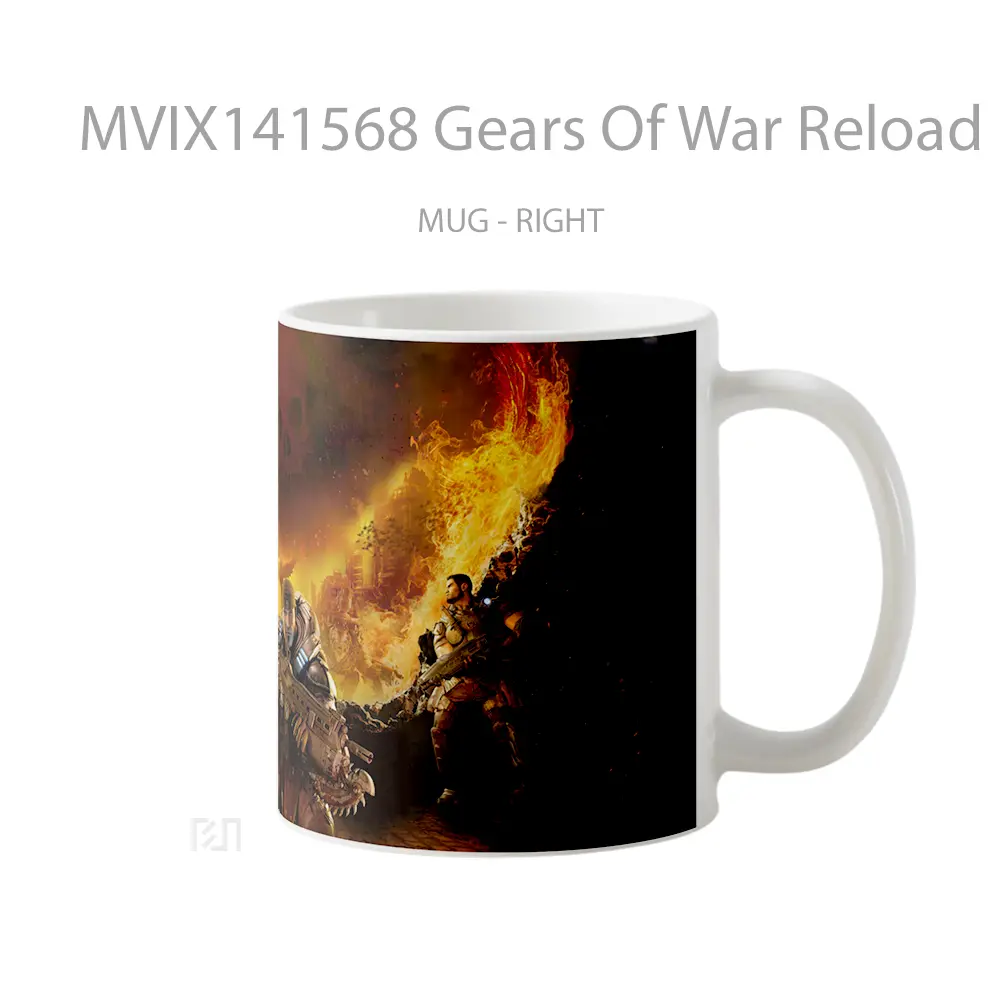 Mug Gears Of War Reload Gelas Keramik Unik - All-side / Desain