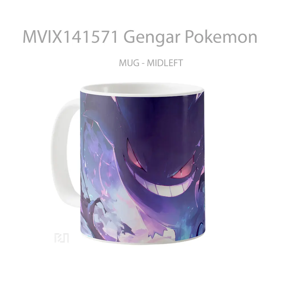 Mug Gengar Pokemon Gelas Keramik Unik - All-side / Desain