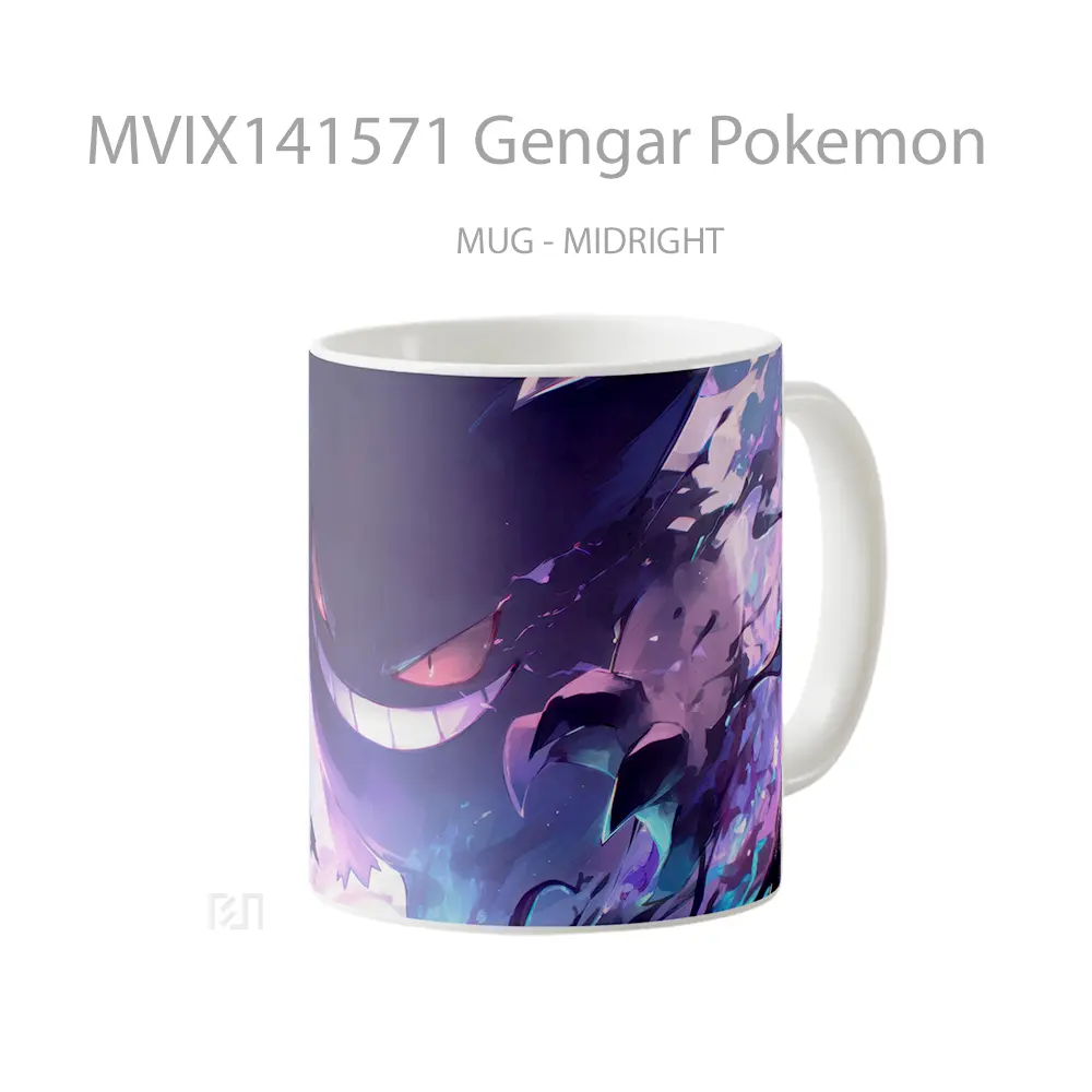 Mug Gengar Pokemon Gelas Keramik Unik - All-side / Desain