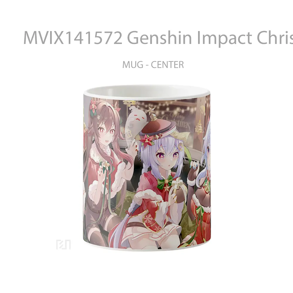 Mug Genshin Impact Christmas Girls Hu Tao Qiqi Gany Gelas Keramik Unik