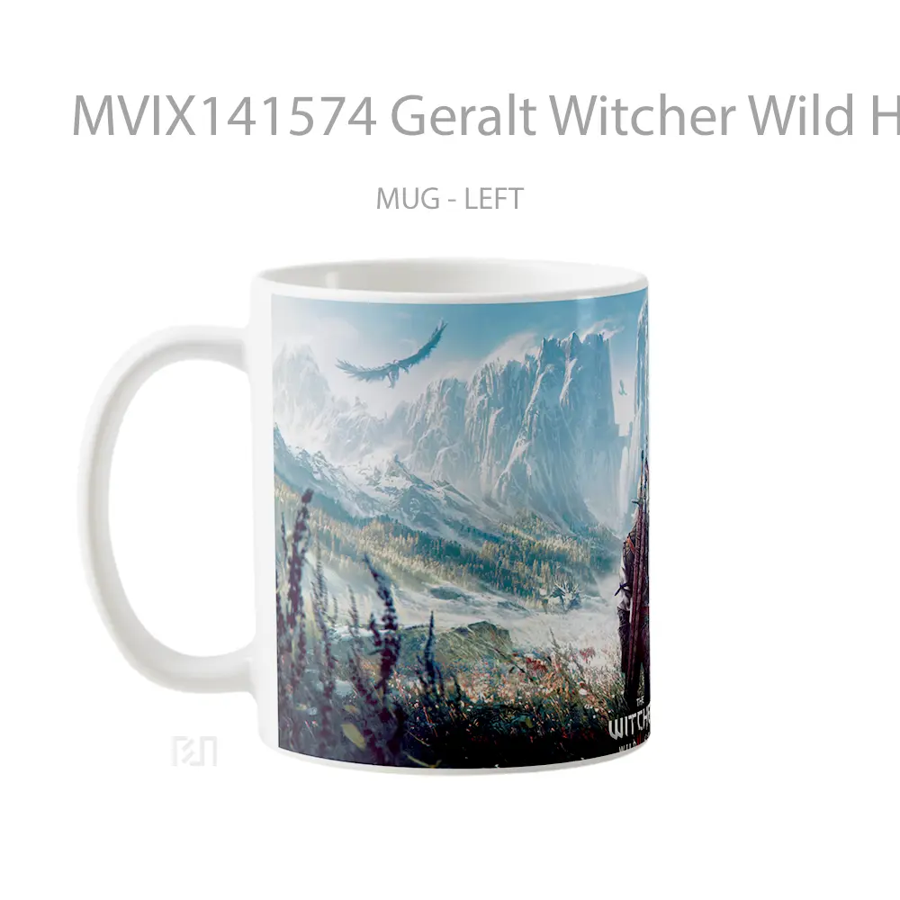 Mug Geralt Witcher Wild Hunt Complete Edition Gelas Keramik Unik - All-side / Desain