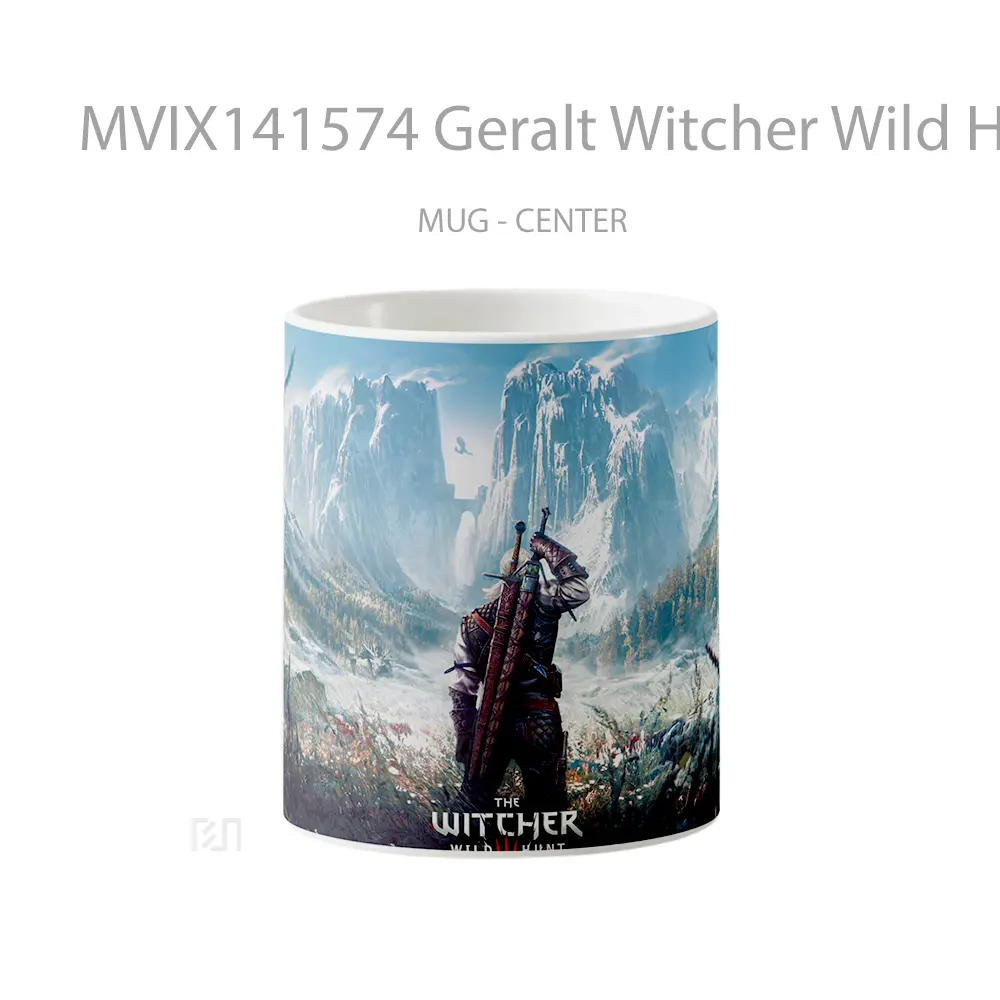 Mug Geralt Witcher Wild Hunt Complete Edition Gelas Keramik Unik