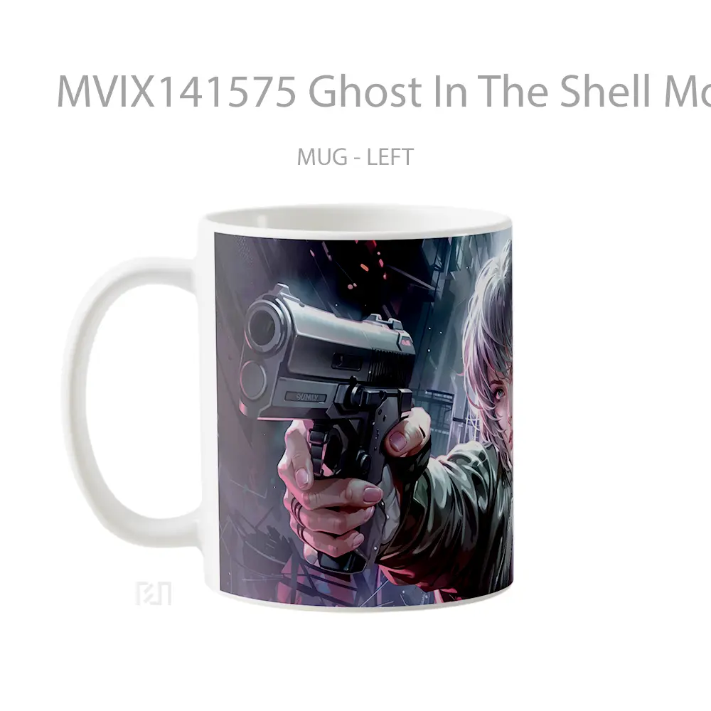 Mug Ghost In The Shell Motoko Kusanagi Gelas Keramik Unik - All-side / Desain