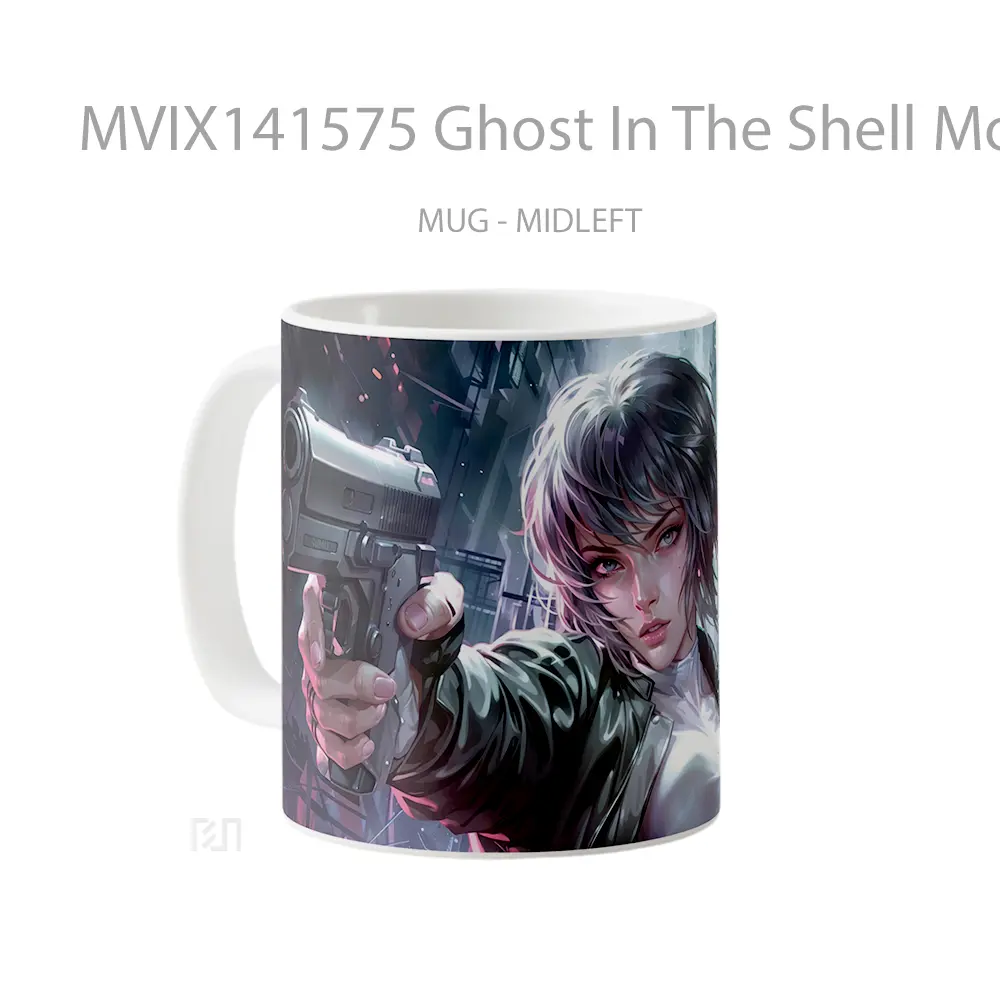 Mug Ghost In The Shell Motoko Kusanagi Gelas Keramik Unik - All-side / Desain