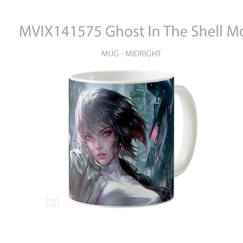 Mug Ghost In The Shell Motoko Kusanagi Gelas Keramik Unik - All-side / Desain