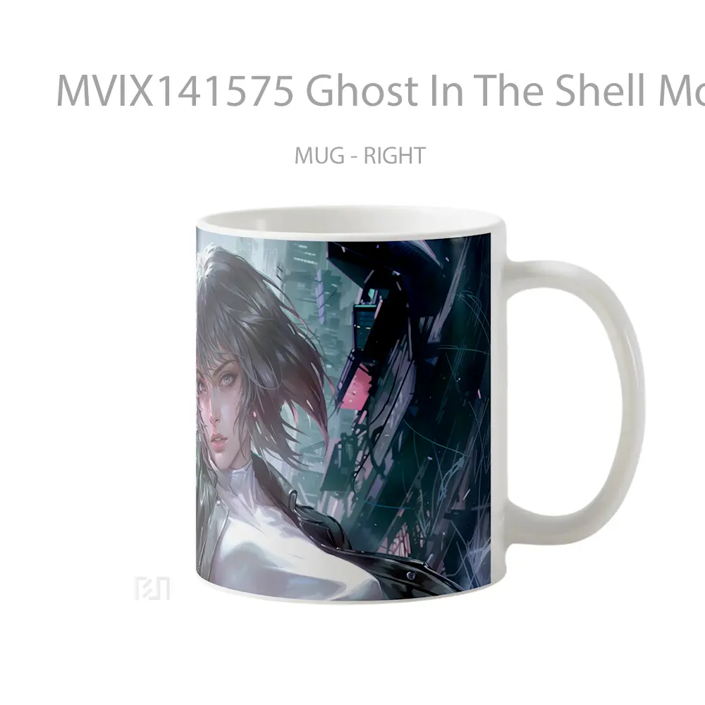 Mug Ghost In The Shell Motoko Kusanagi Gelas Keramik Unik - All-side / Desain