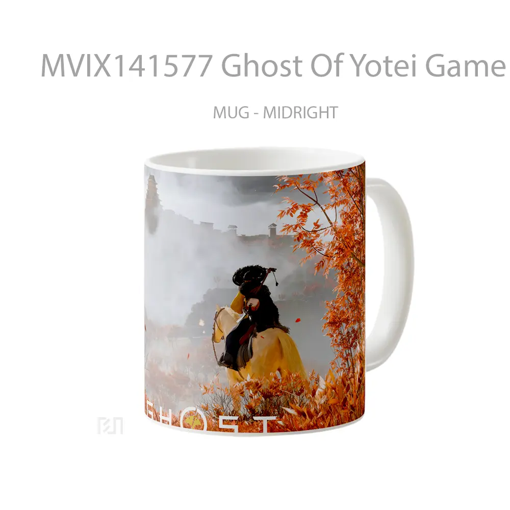 Mug Ghost Of Yotei Game Cangkir Gamer - All-side / Desain