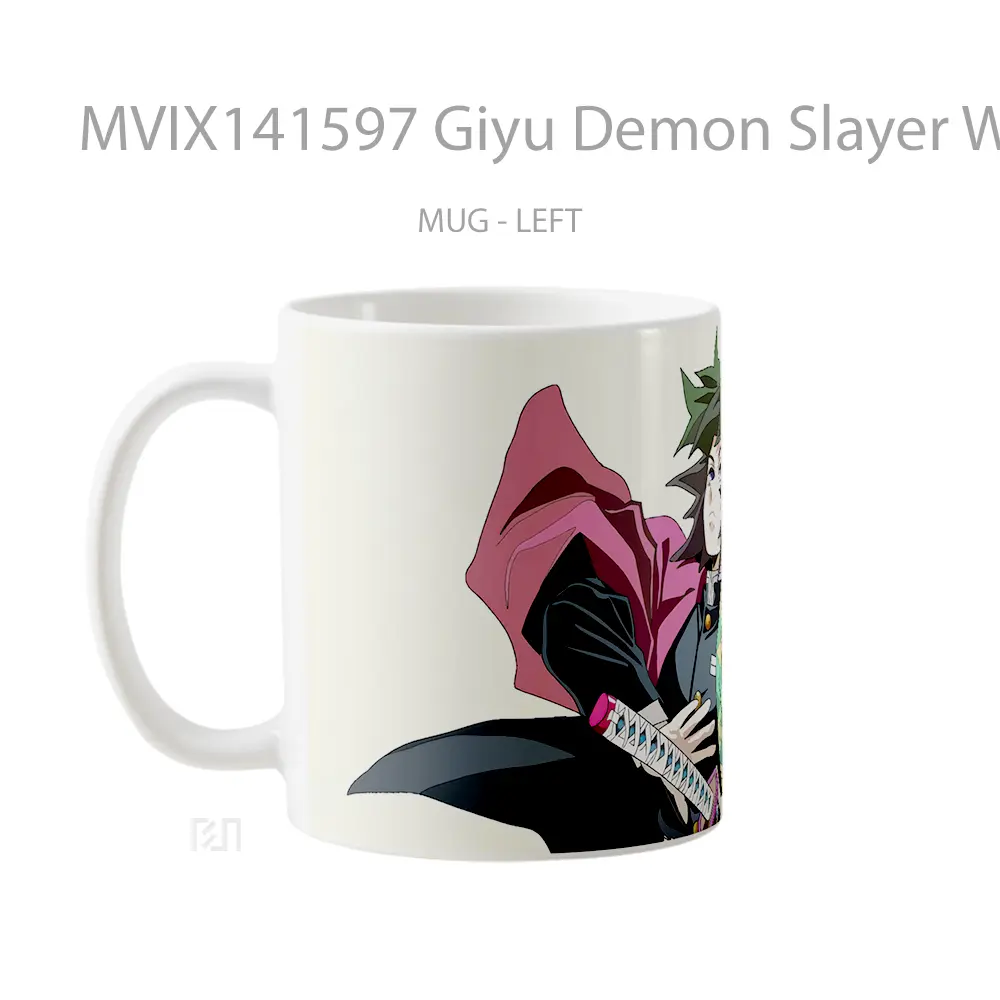 Mug Giyu Demon Slayer Water Hashira Gelas Keramik Unik - All-side / Desain