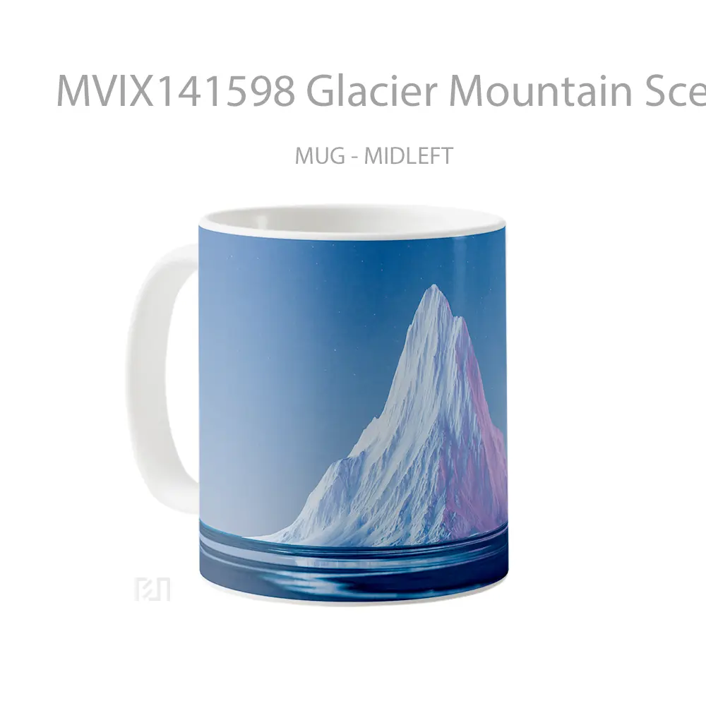 Mug Glacier Mountain Scenery Gelas Pemandangan Alam - All-side / Desain