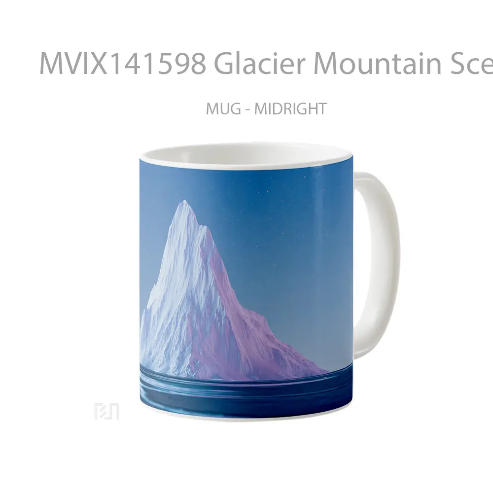 Mug Glacier Mountain Scenery Gelas Pemandangan Alam - All-side / Desain