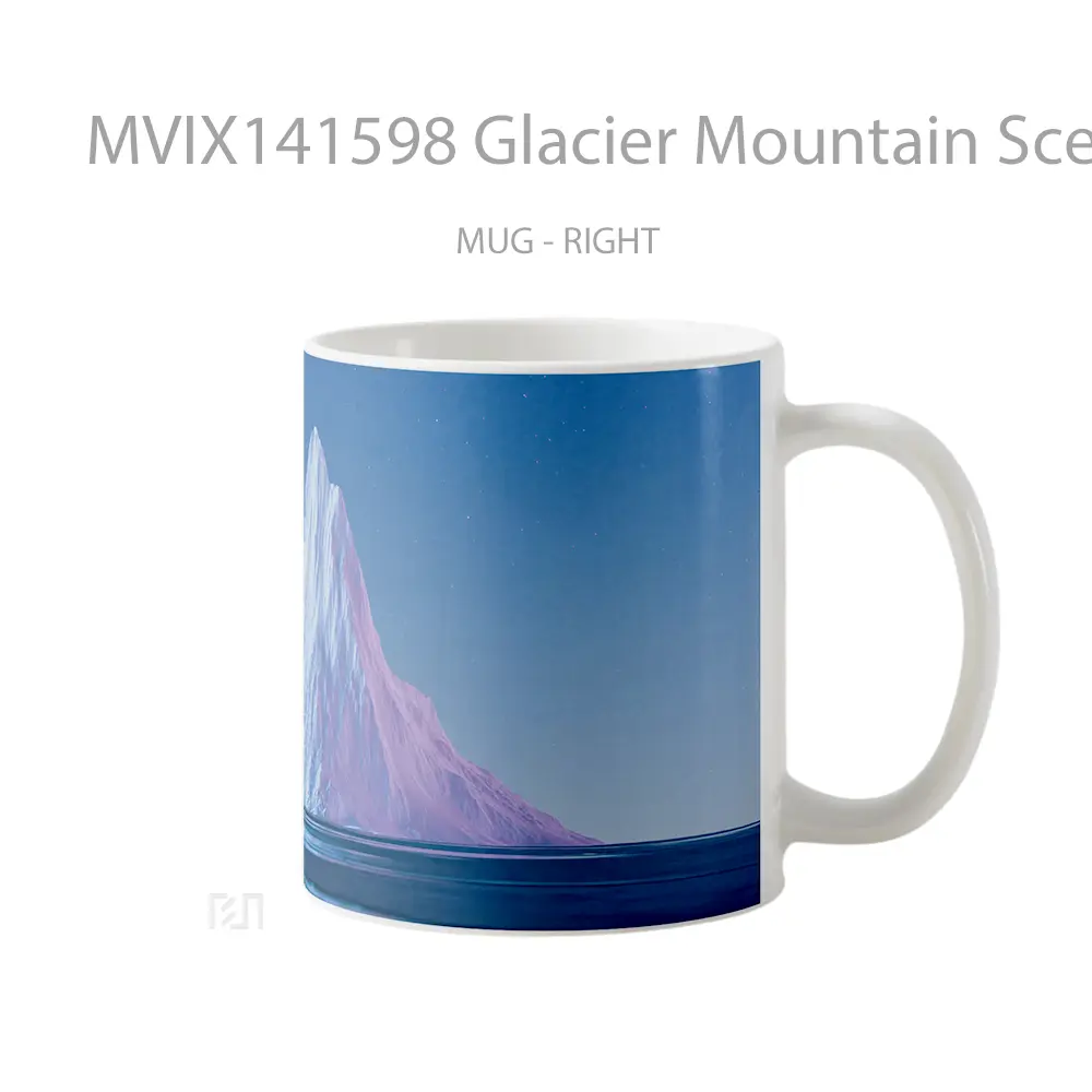 Mug Glacier Mountain Scenery Gelas Pemandangan Alam - All-side / Desain