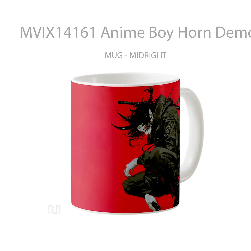 Mug Anime Boy Horn Demon Ninja Cangkir Anime - All-side / Desain