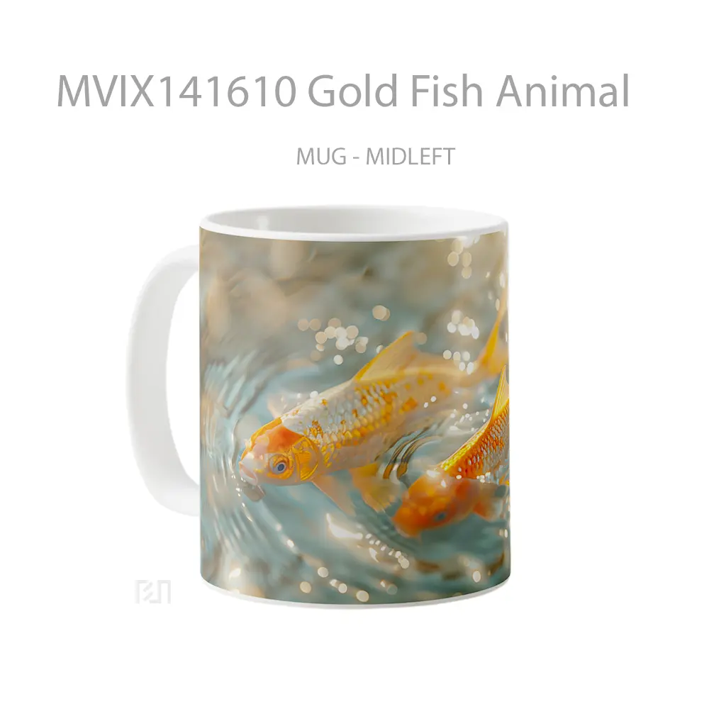 Mug Gold Fish Animal Gelas Hewan Lucu - All-side / Desain