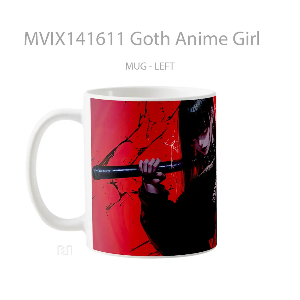 Mug Goth Anime Girl Cangkir Anime - All-side / Desain