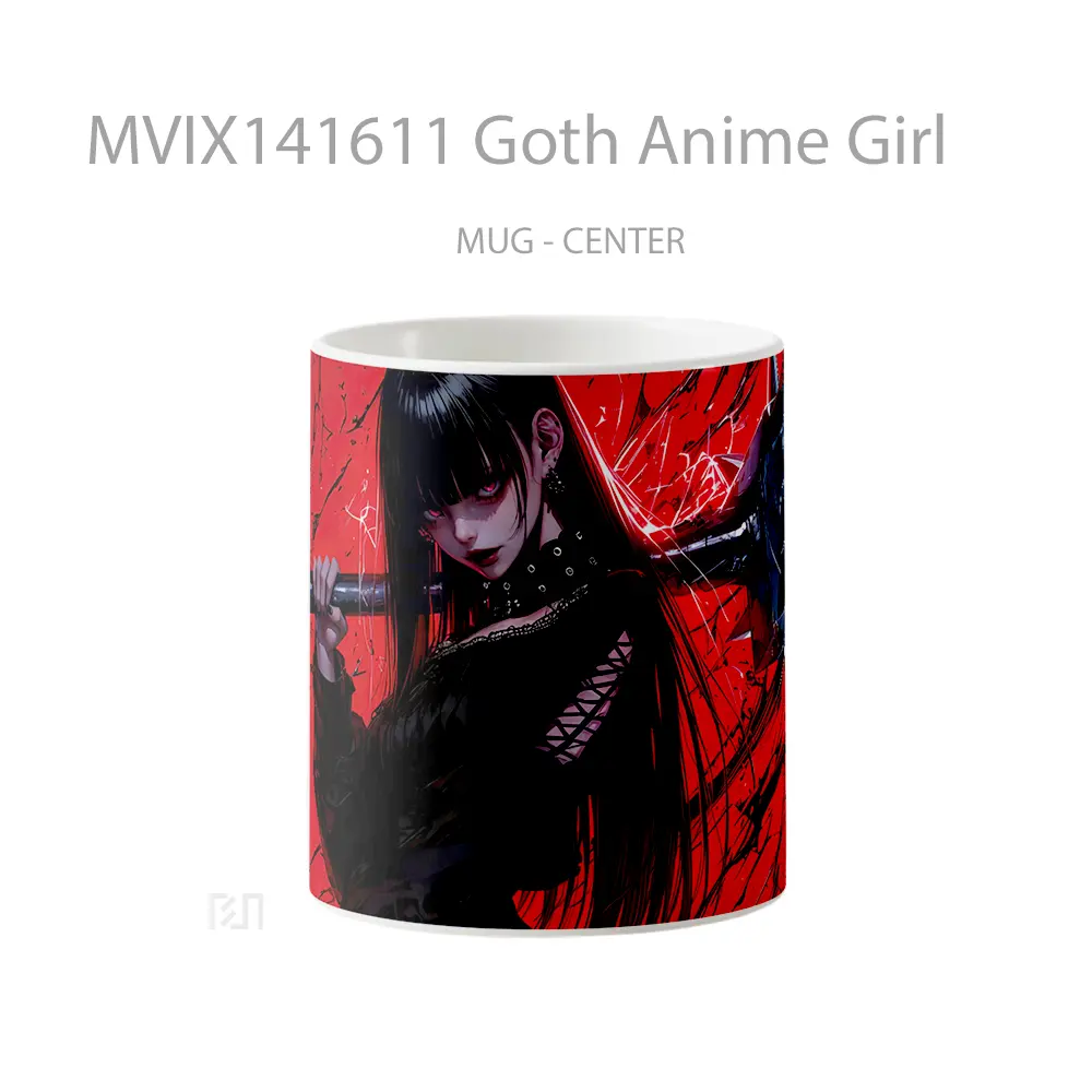 Mug Goth Anime Girl Cangkir Anime