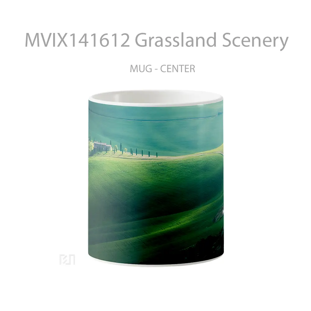 Mug Grassland Scenery Gelas Keramik Unik