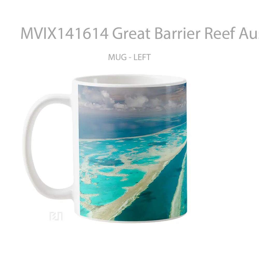 Mug Great Barrier Reef Australia Ocean Scenery Gelas Pemandangan Alam - All-side / Desain