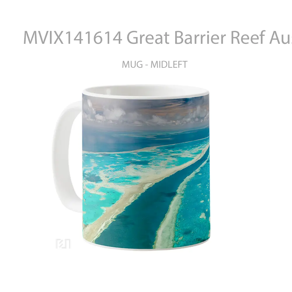 Mug Great Barrier Reef Australia Ocean Scenery Gelas Pemandangan Alam - All-side / Desain