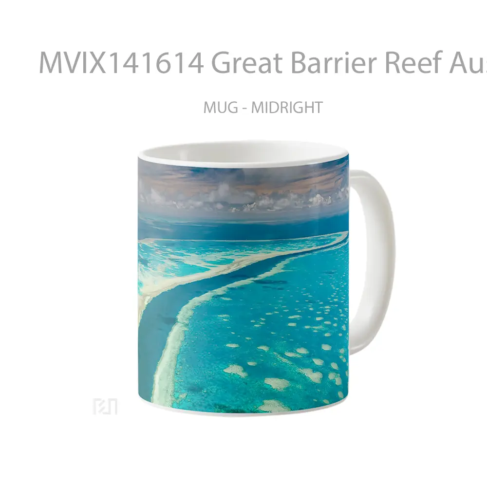 Mug Great Barrier Reef Australia Ocean Scenery Gelas Pemandangan Alam - All-side / Desain