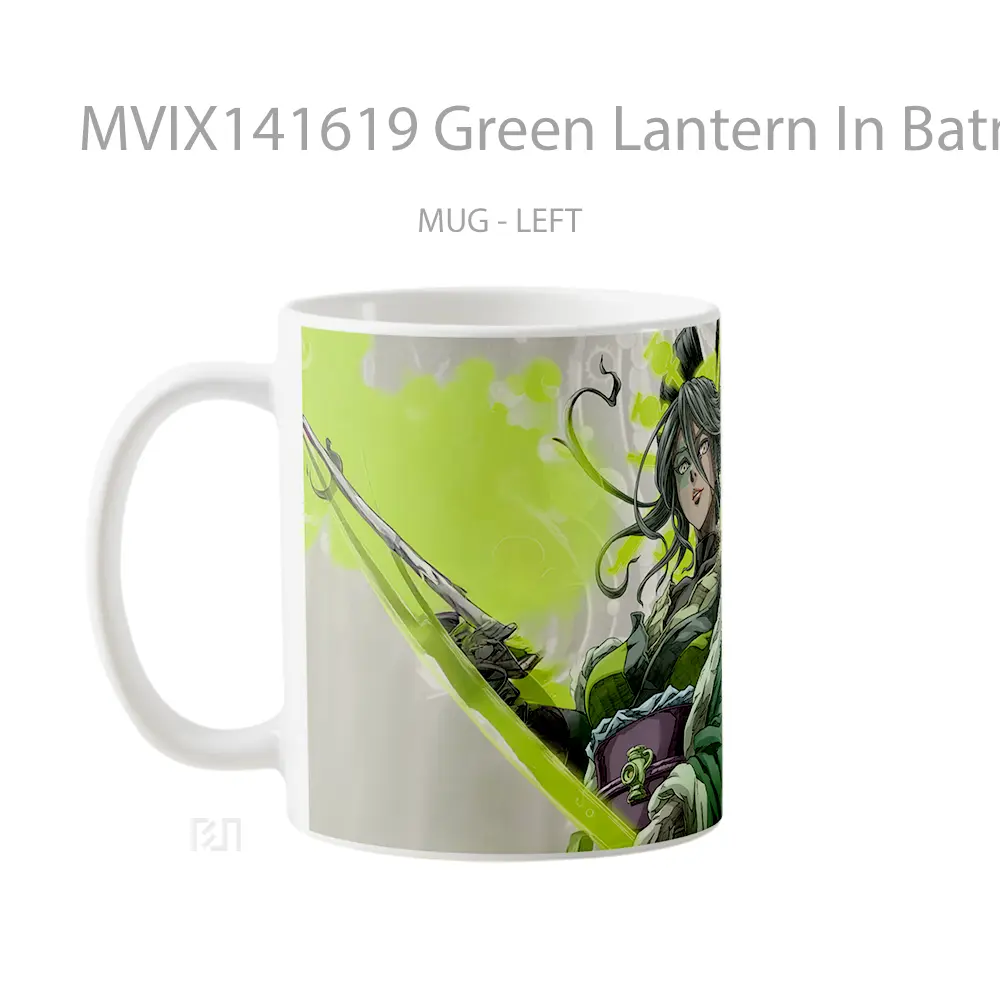 Mug Green Lantern In Batman Ninja Vs Yakuza Gelas Superhero - All-side / Desain