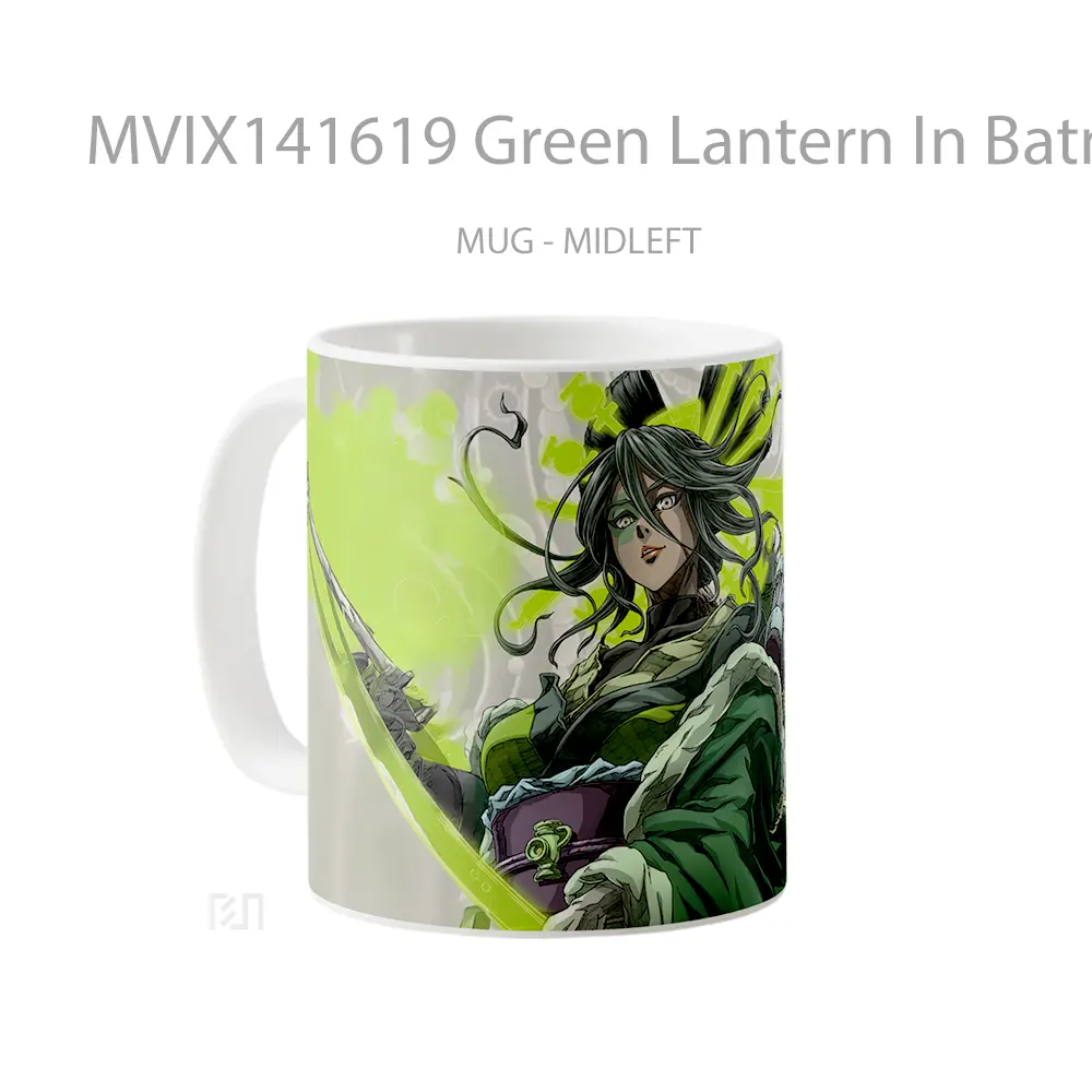 Mug Green Lantern In Batman Ninja Vs Yakuza Gelas Superhero - All-side / Desain