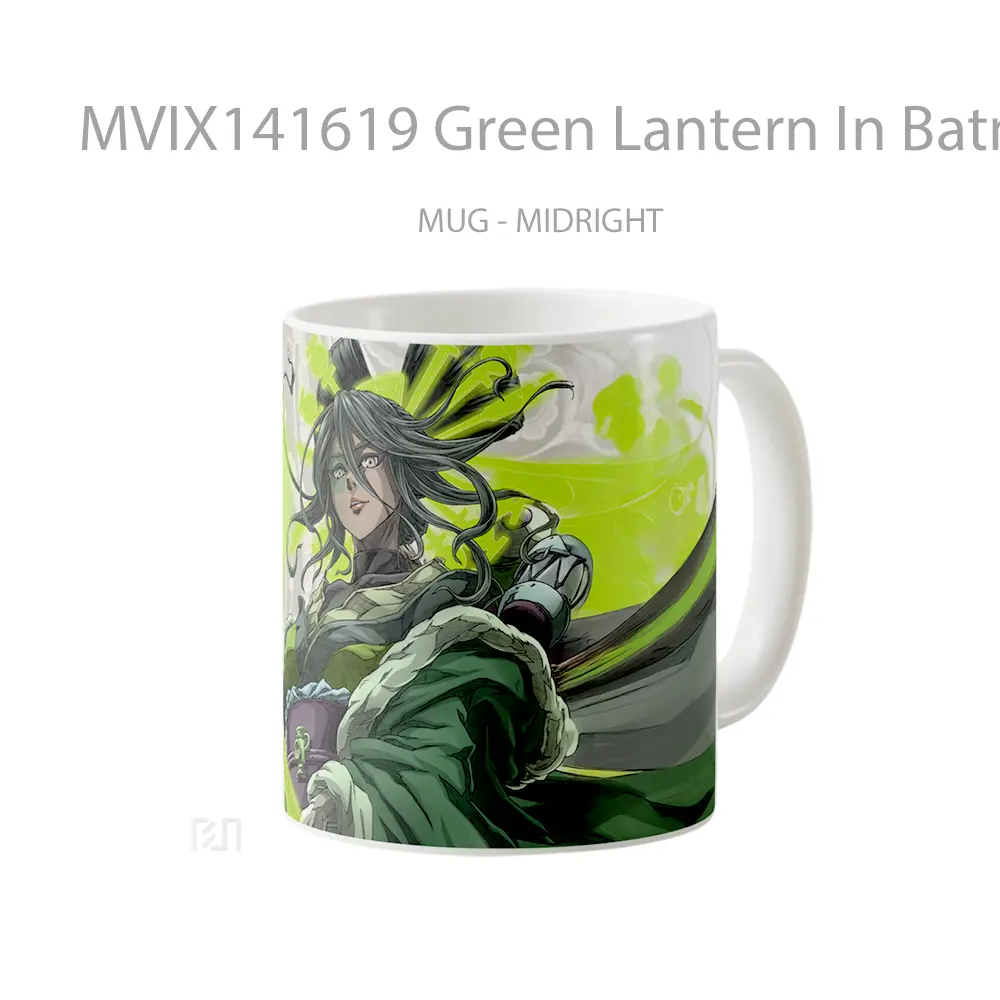 Mug Green Lantern In Batman Ninja Vs Yakuza Gelas Superhero - All-side / Desain