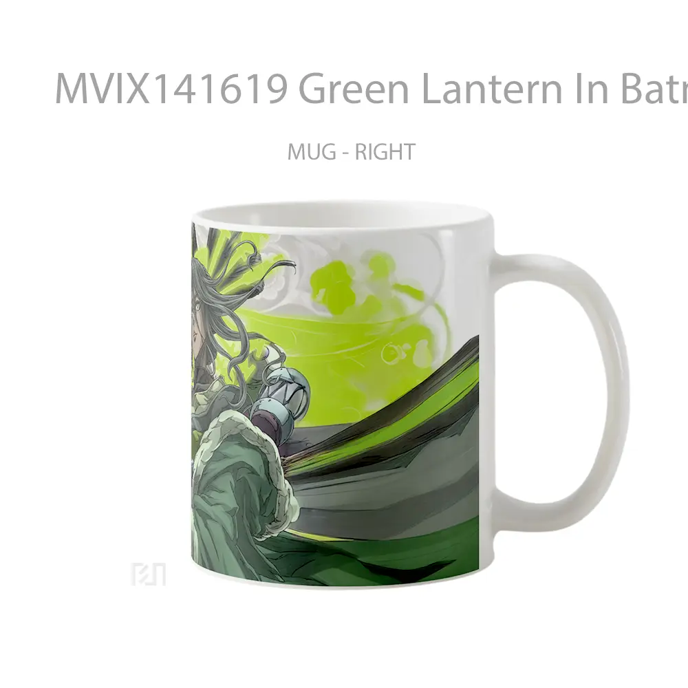 Mug Green Lantern In Batman Ninja Vs Yakuza Gelas Superhero - All-side / Desain