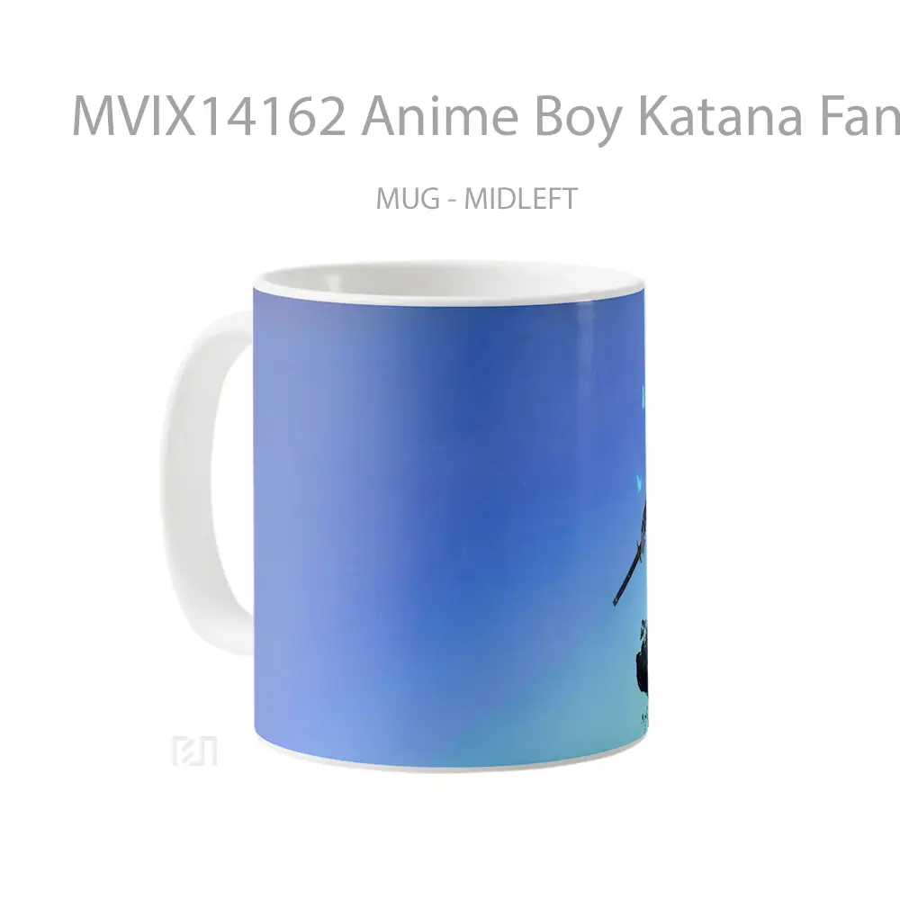 Mug Anime Boy Katana Fantasy Cangkir Anime - All-side / Desain