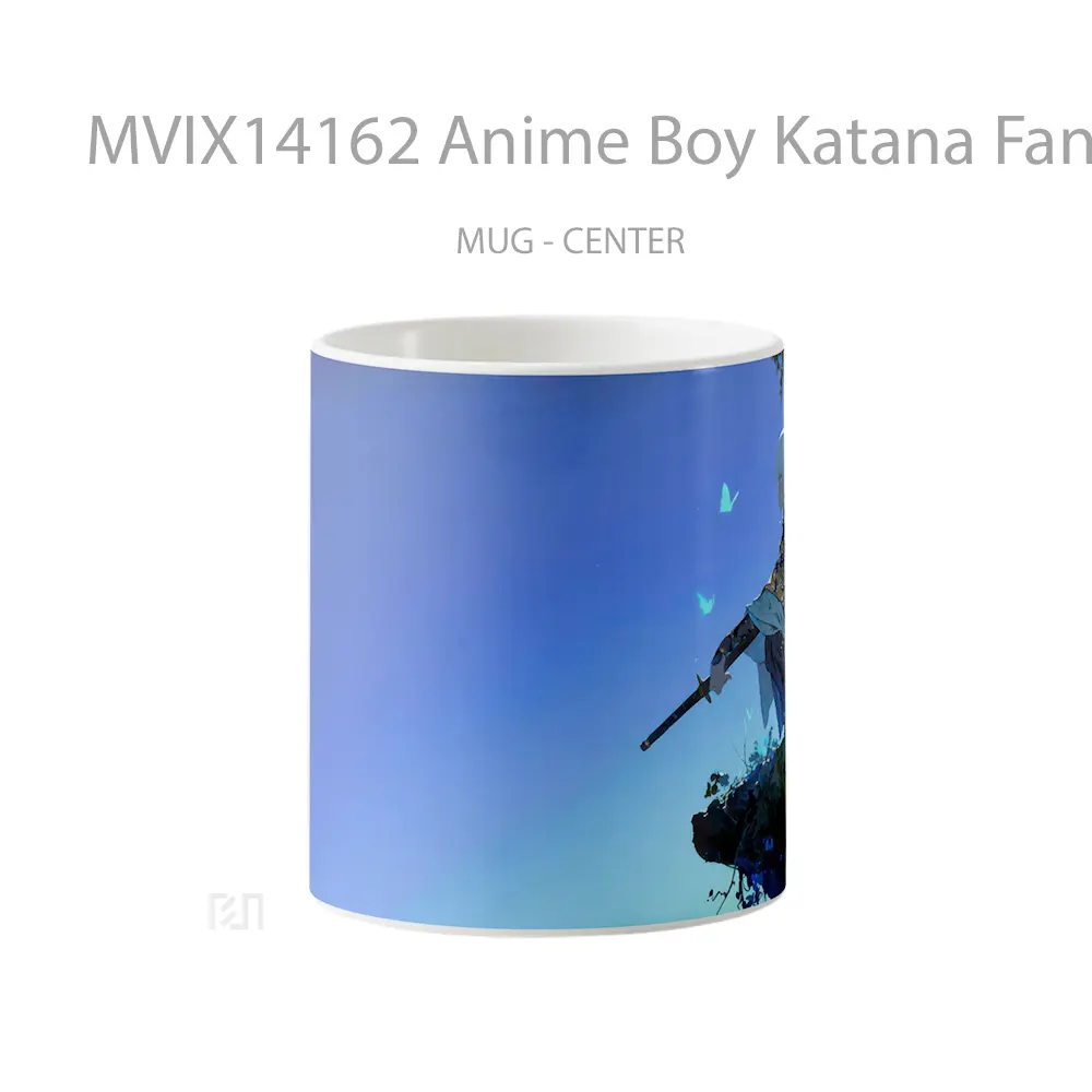 Mug Anime Boy Katana Fantasy Cangkir Anime