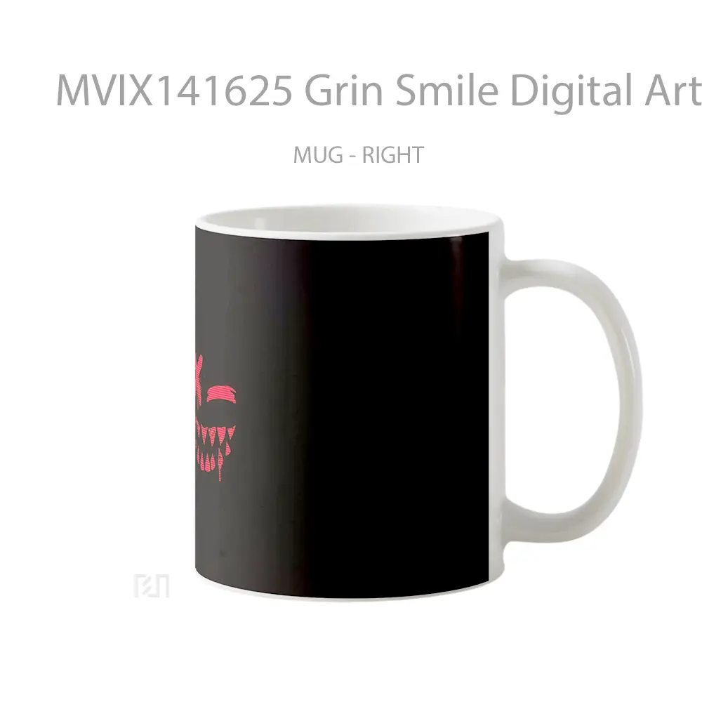 Mug Grin Smile Digital Art Gelas Keramik Unik - All-side / Desain