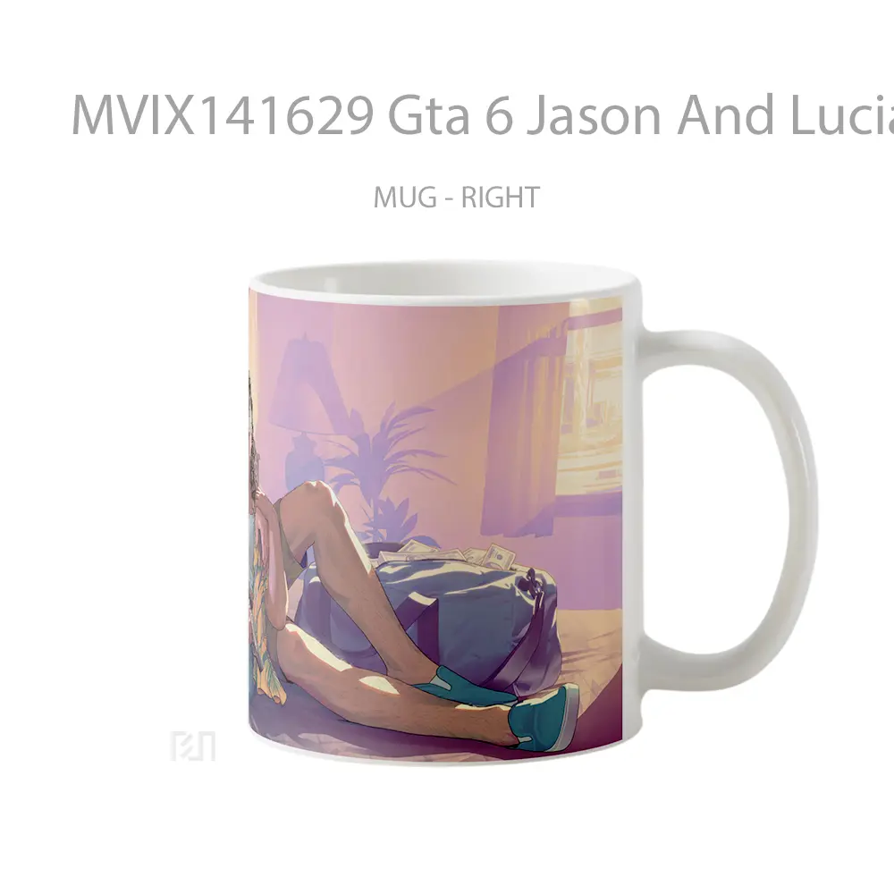 Mug Gta 6 Jason And Lucia Mot Gelas Keramik Unik - All-side / Desain