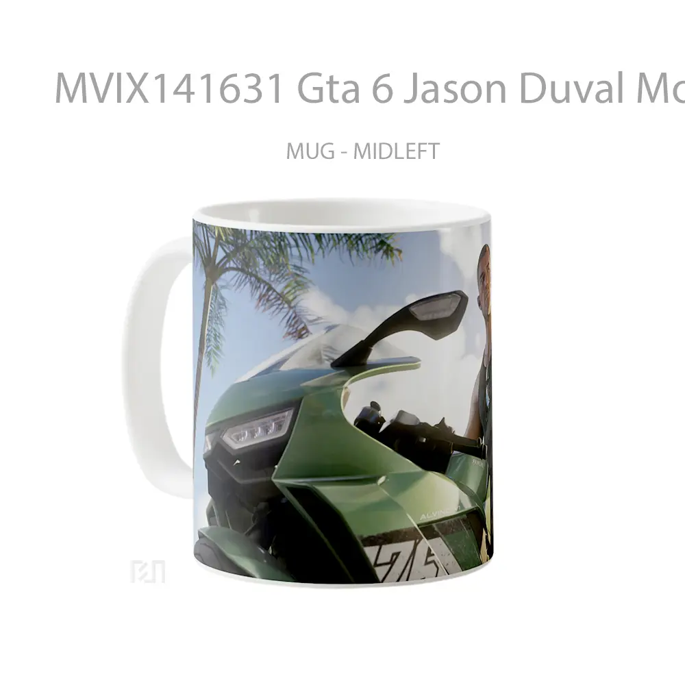 Mug Gta 6 Jason Duval Motorcyc Gelas Keramik Unik - All-side / Desain