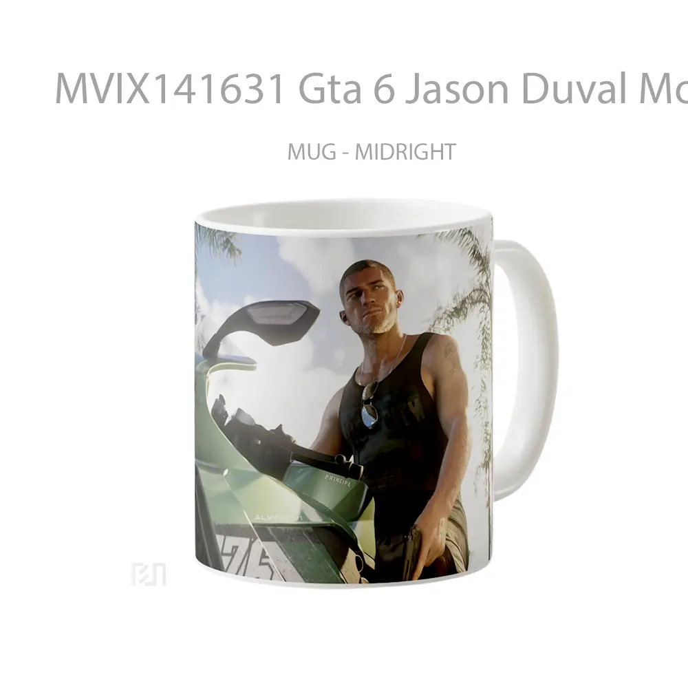 Mug Gta 6 Jason Duval Motorcyc Gelas Keramik Unik - All-side / Desain