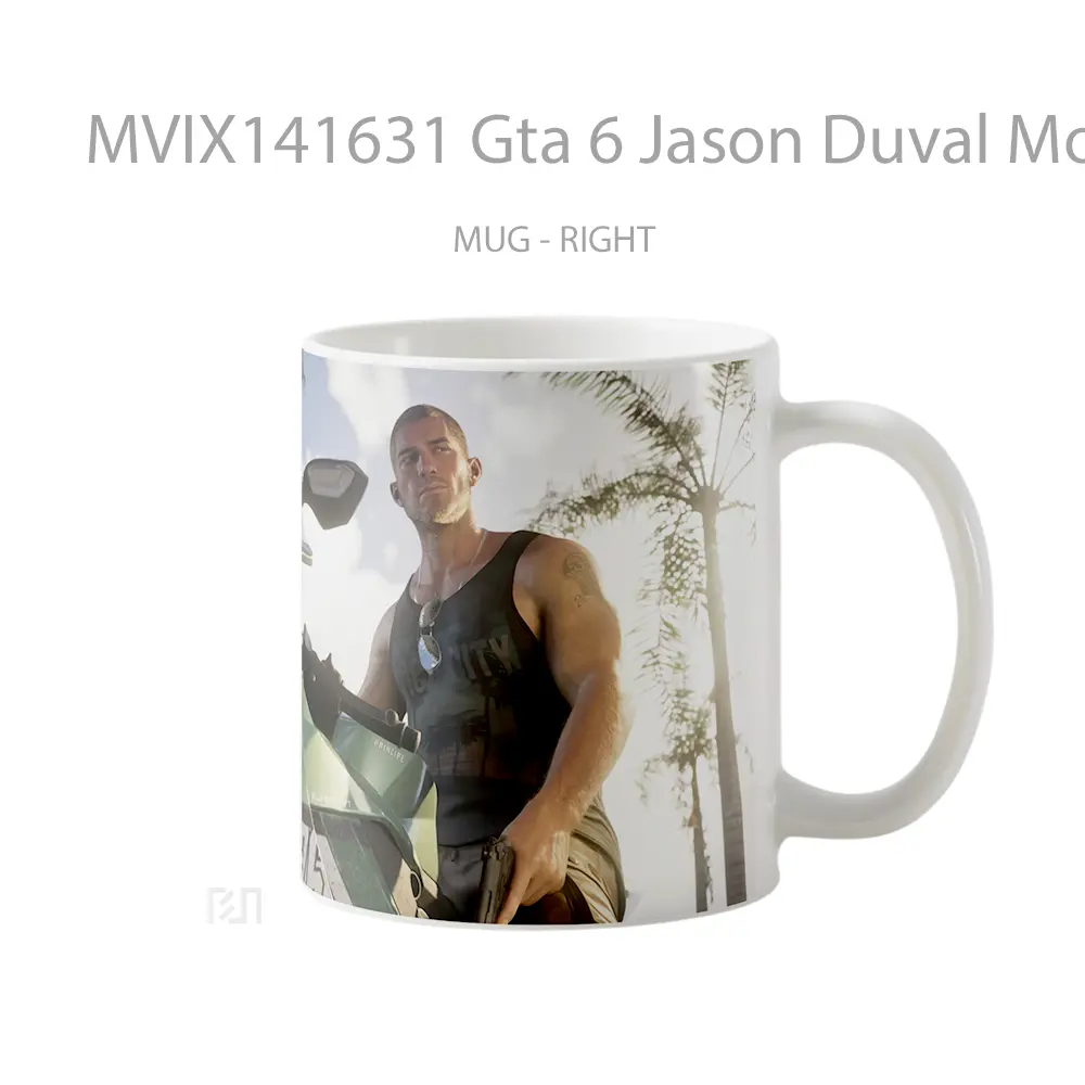 Mug Gta 6 Jason Duval Motorcyc Gelas Keramik Unik - All-side / Desain