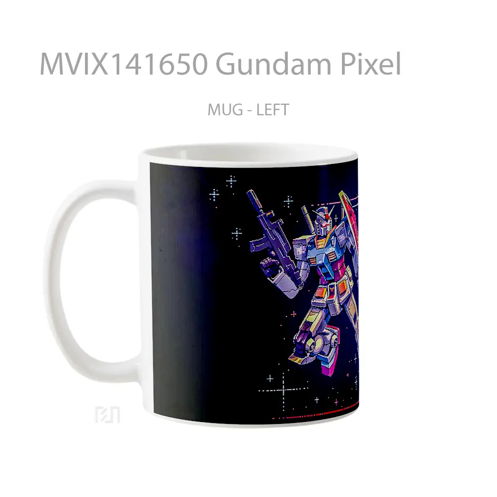 Mug Gundam Pixel Gelas Keramik Unik - All-side / Desain