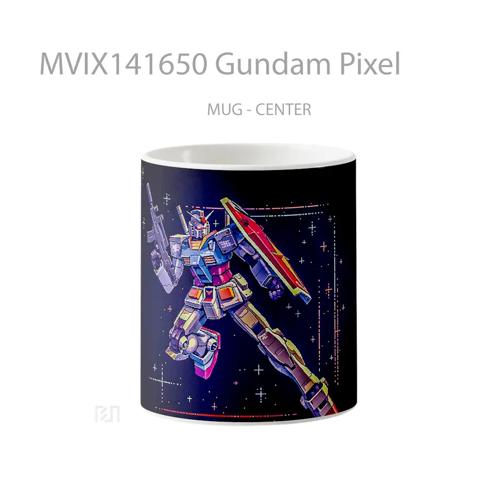 Mug Gundam Pixel Gelas Keramik Unik