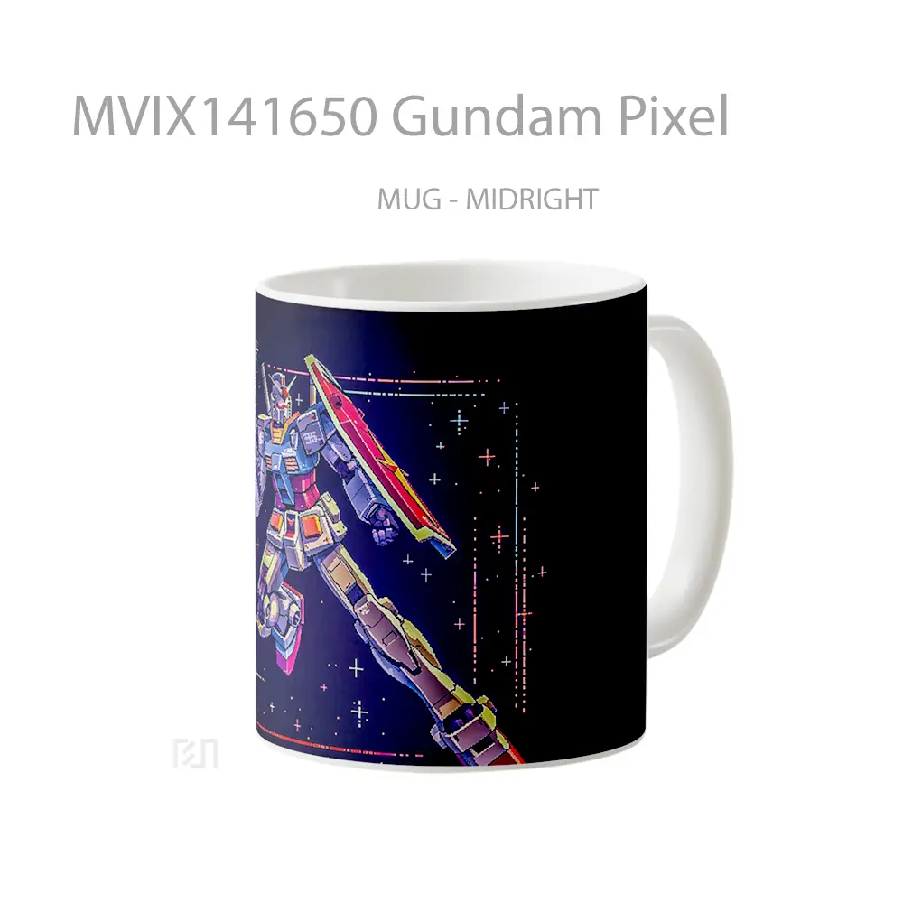 Mug Gundam Pixel Gelas Keramik Unik - All-side / Desain