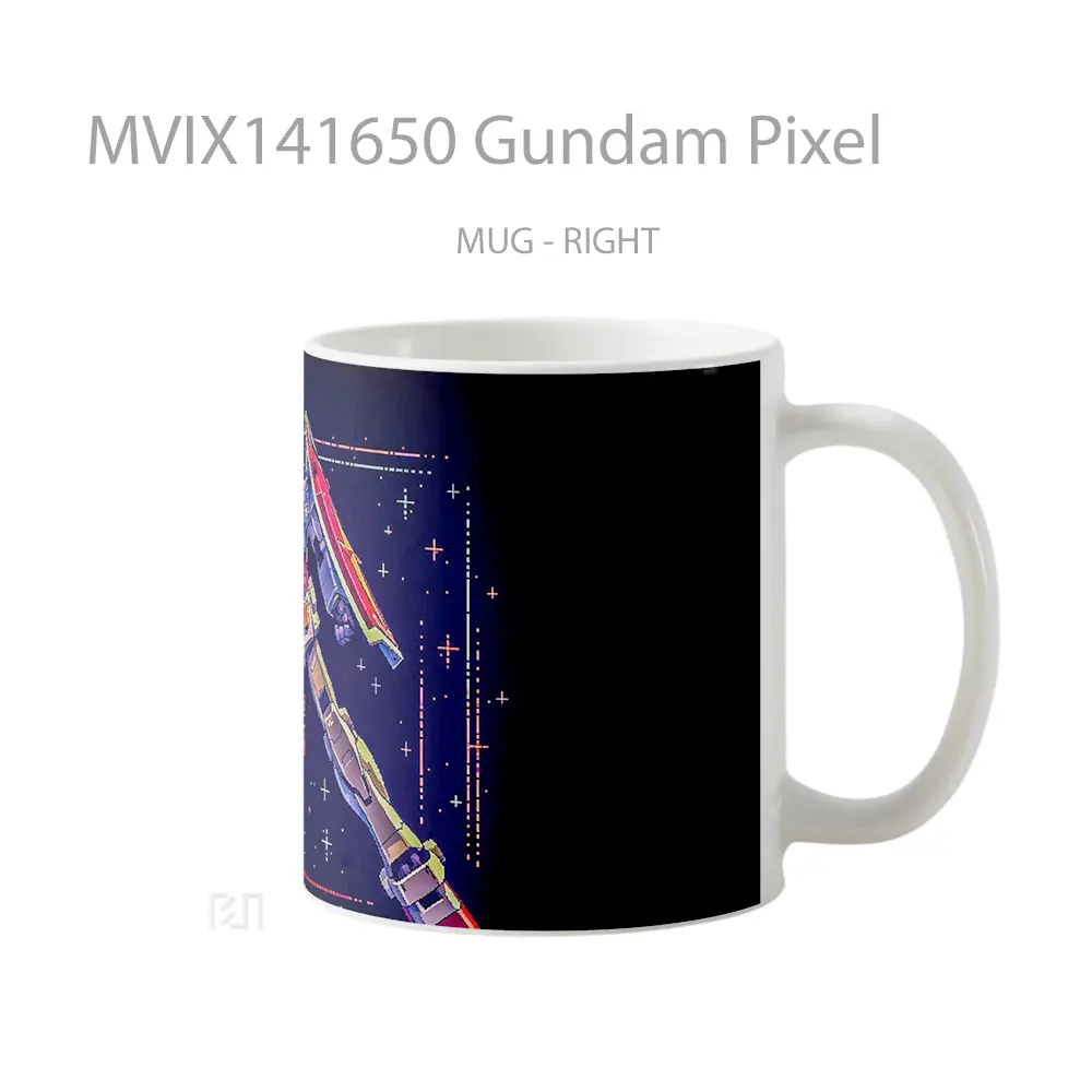 Mug Gundam Pixel Gelas Keramik Unik - All-side / Desain