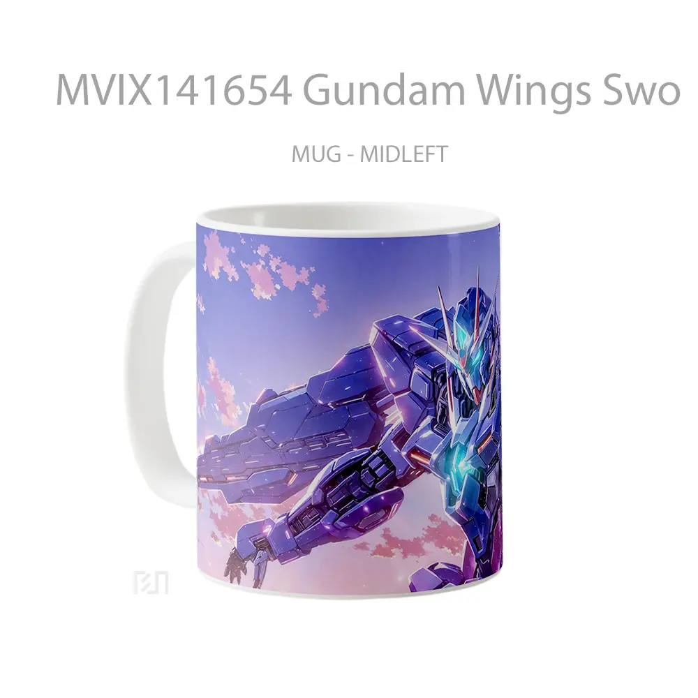 Mug Gundam Wings Swo Gelas Keramik Unik - All-side / Desain