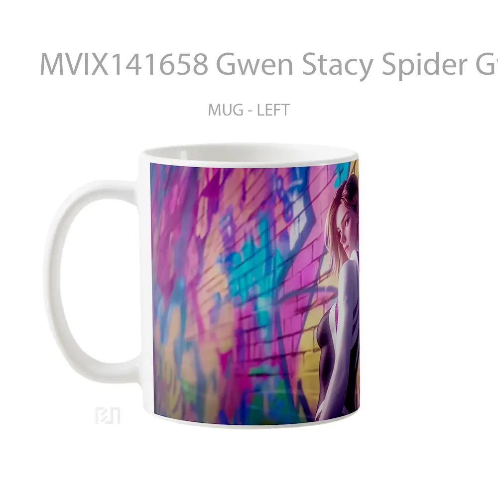 Mug Gwen Stacy Spider Gwen Marvel Gelas Superhero - All-side / Desain
