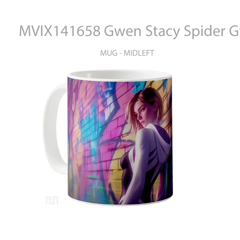 Mug Gwen Stacy Spider Gwen Marvel Gelas Superhero - All-side / Desain