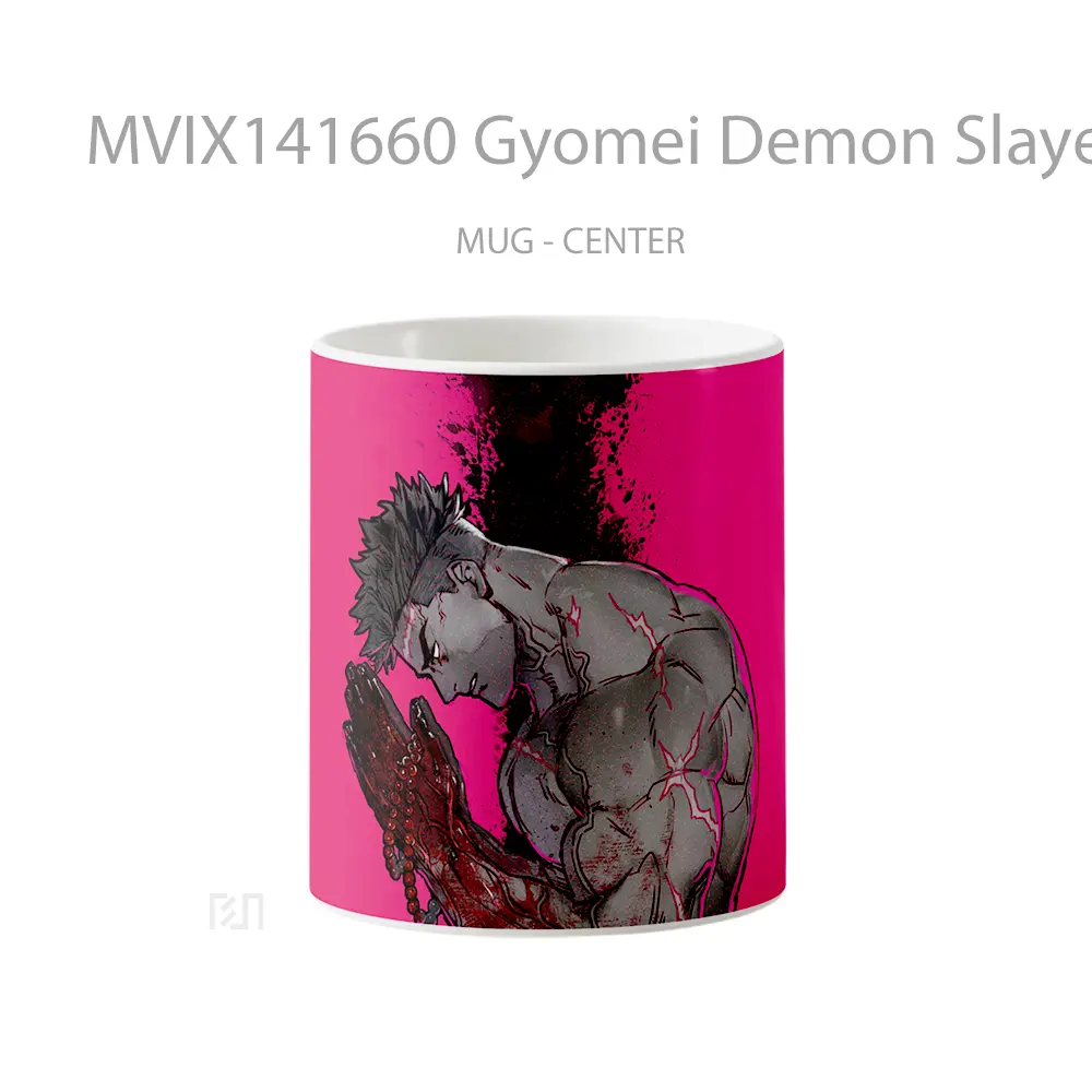 Mug Gyomei Demon Slayer Stone Hashira Gelas Keramik Unik