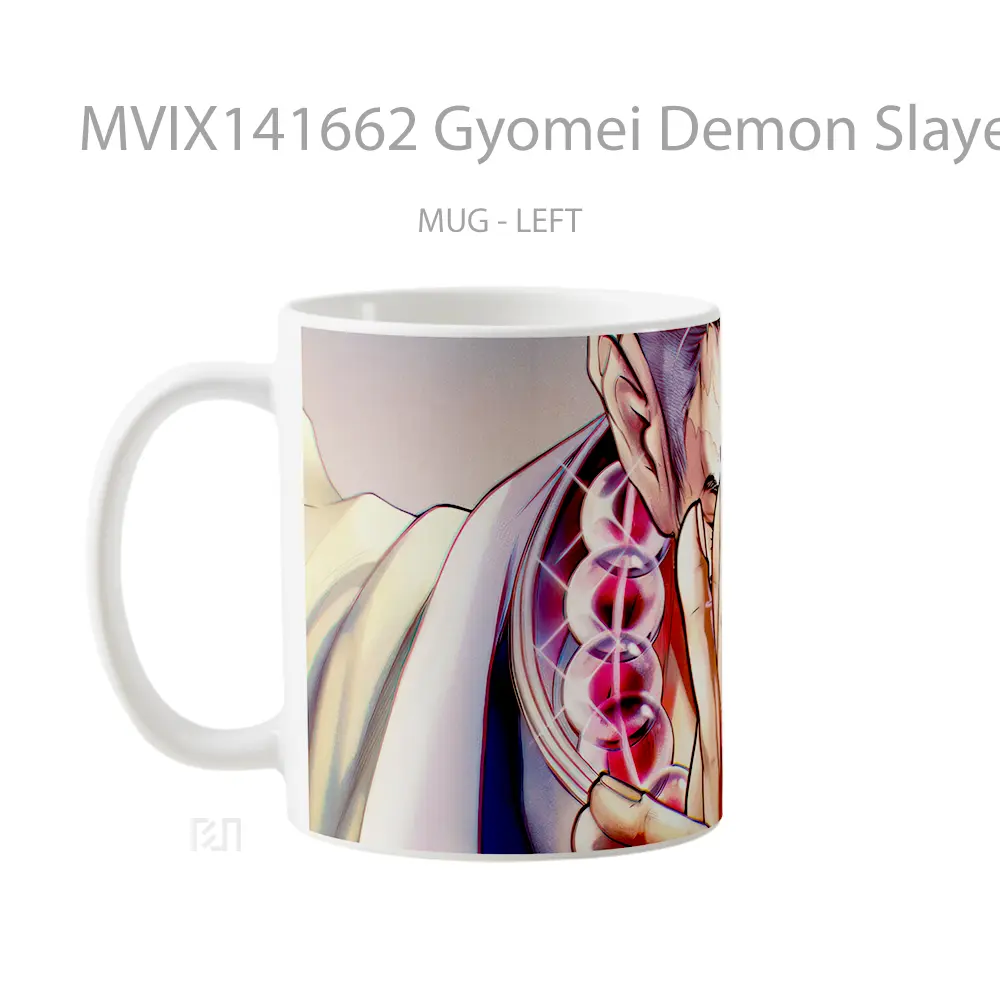 Mug Gyomei Demon Slayer Stone Hashira Gelas Keramik Unik - All-side / Desain