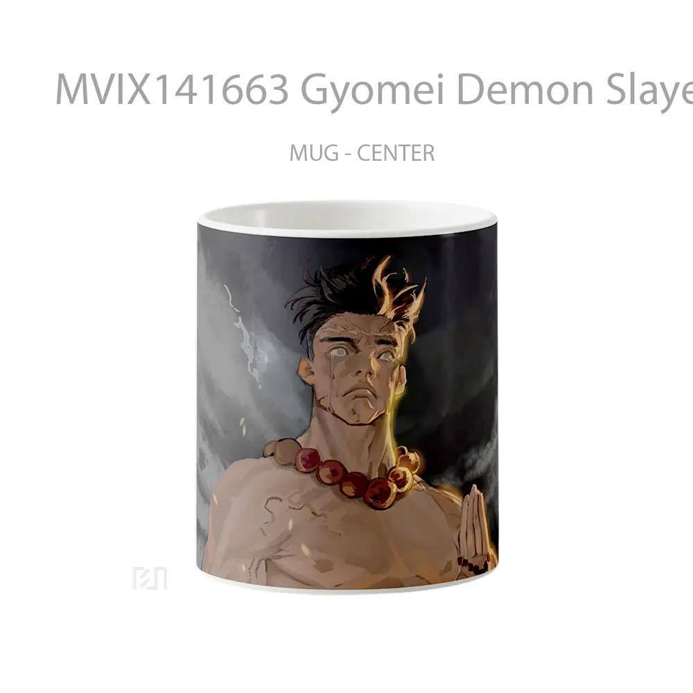 Mug Gyomei Demon Slayer Stone Hashira Gelas Keramik Unik